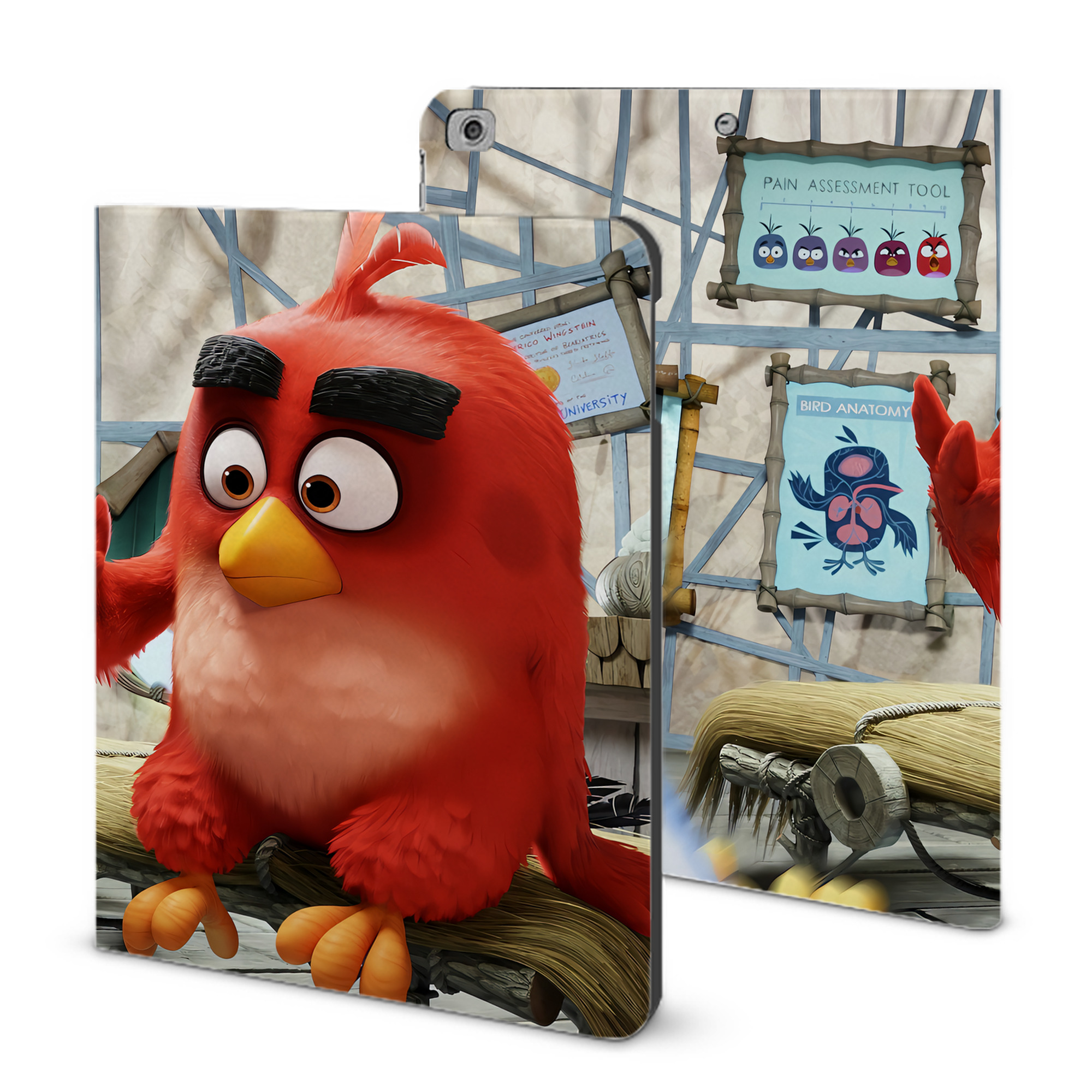 （画像用） Angry Birds アングリーバード IPad ケース ブック型 PUレザー TPU 耐衝撃 軽量 薄型 ペン収納なし 全面保護 IPad 各モデル対応